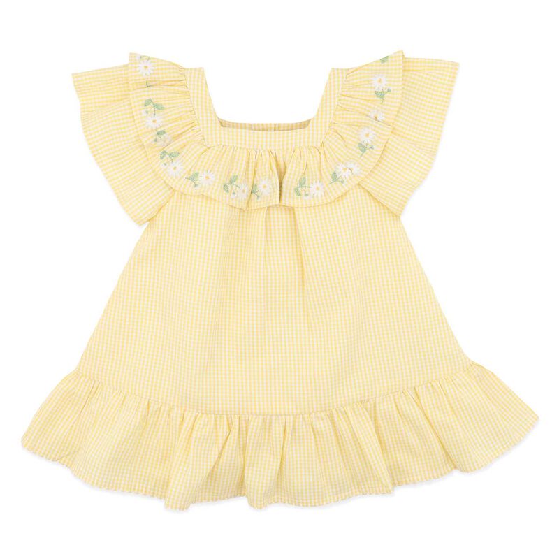 B&eacute;b&eacute; Libby Check Dress w Embroidered Yoke 00-2Y image number 0